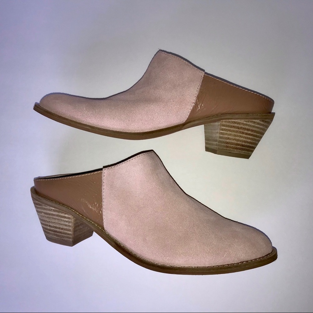 Muted Pink Kelsi Dagger Brooklyn mules suede Anthropologie